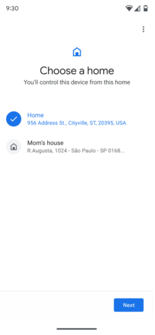 Mise en service initiée par l'application (étape 4)