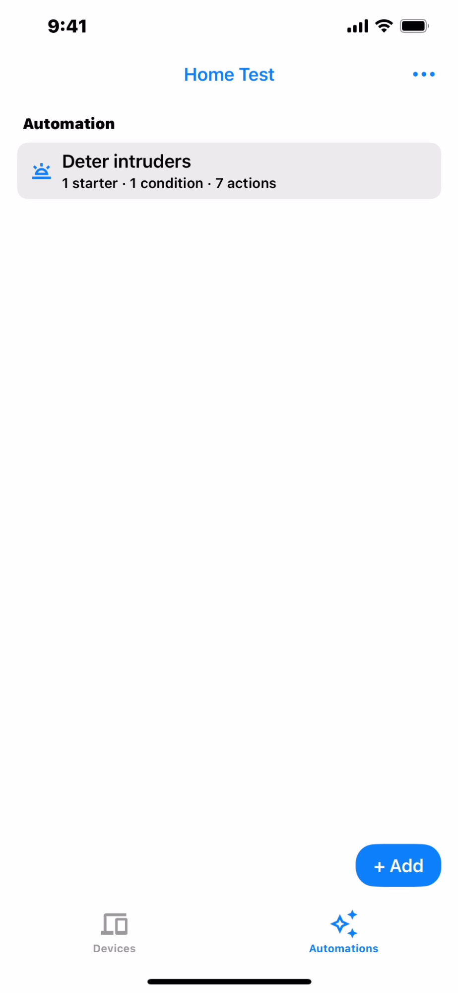 Pantalla de ejemplo de la app de la automatización creada.