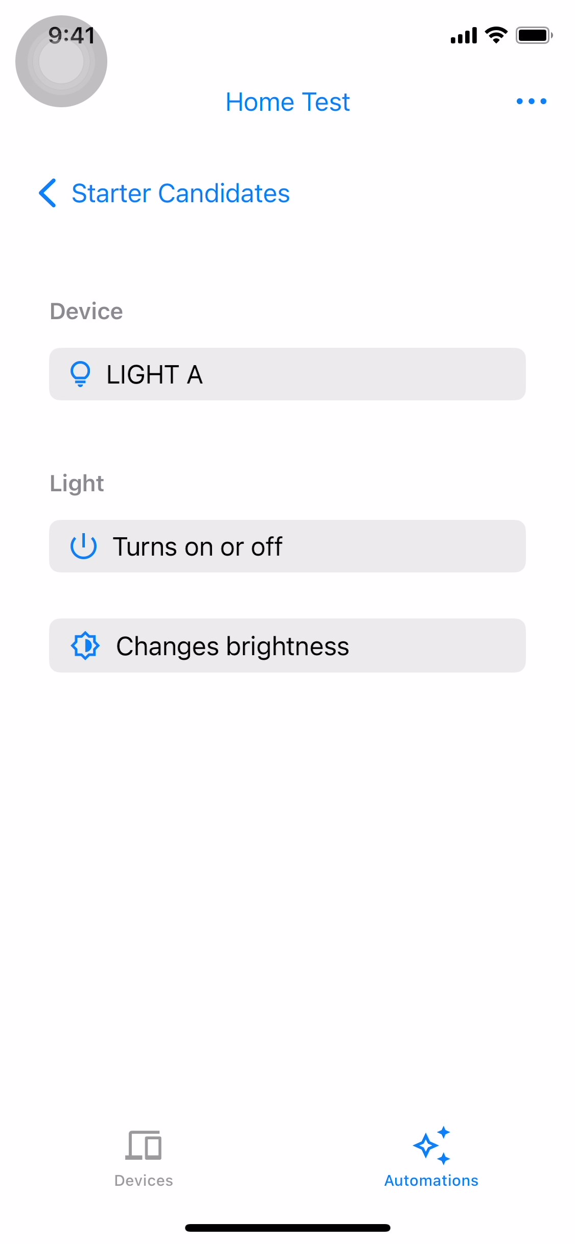Selecciona un activador.