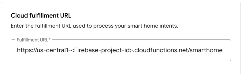 Adicionar URL da função do Cloud