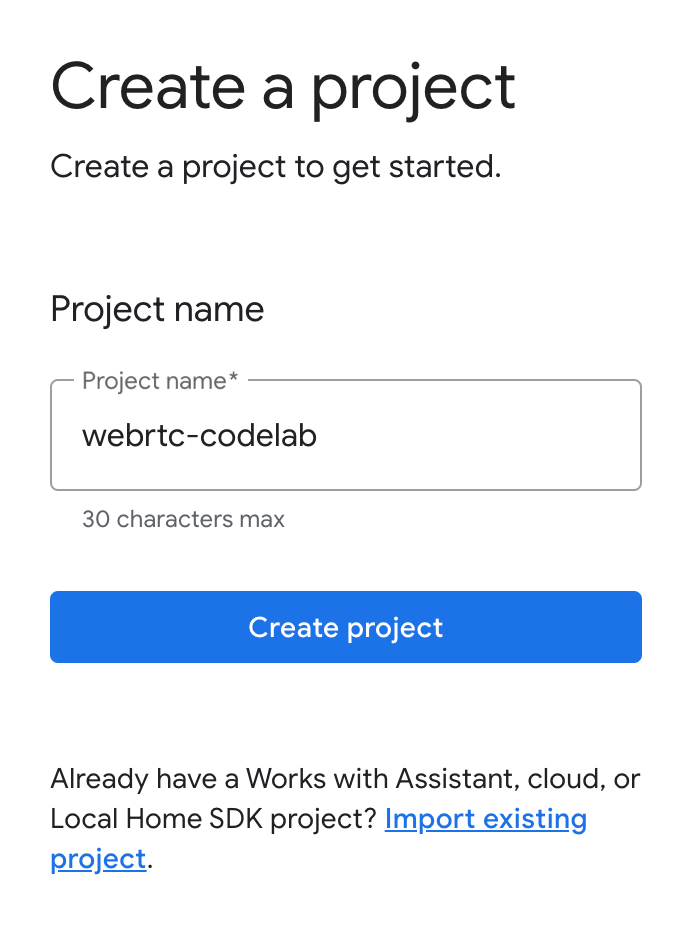 Cómo nombrar el proyecto