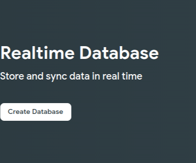 Firebase konsolundaki Realtime Database sayfası