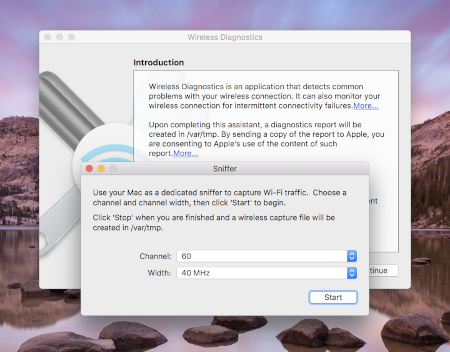 ช่องและความกว้างของ WLAN ใน Mac