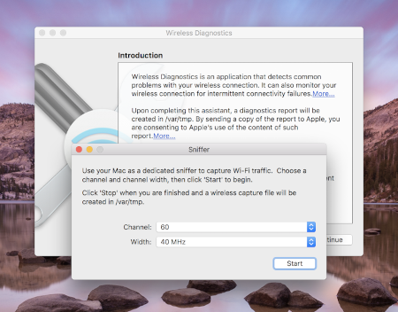 قناة وعرض شبكة WLAN على أجهزة Mac