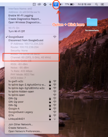 WLAN trên máy Mac