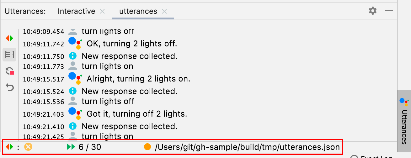 جمع العبارات باستخدام "محاكي مساعد Google"
