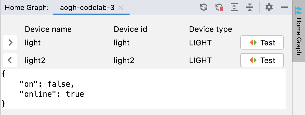 JSON-Nutzlast für Home Graph