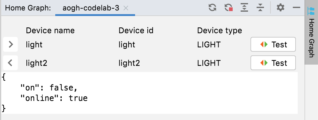 เพย์โหลด JSON ของกราฟหน้าแรก