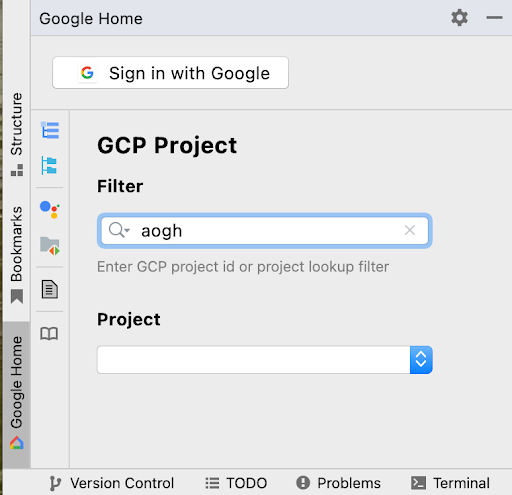 ปลั๊กอิน Google Home สําหรับ Android Studio