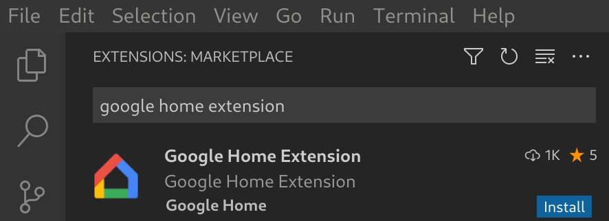 Google Home Extension Marketplace